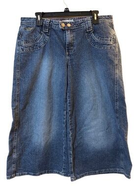 Wrangler 20X Houston Wide-Leg Denim Y2K Baggy Crop Jeans